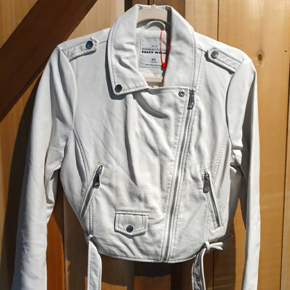White leather jacket
